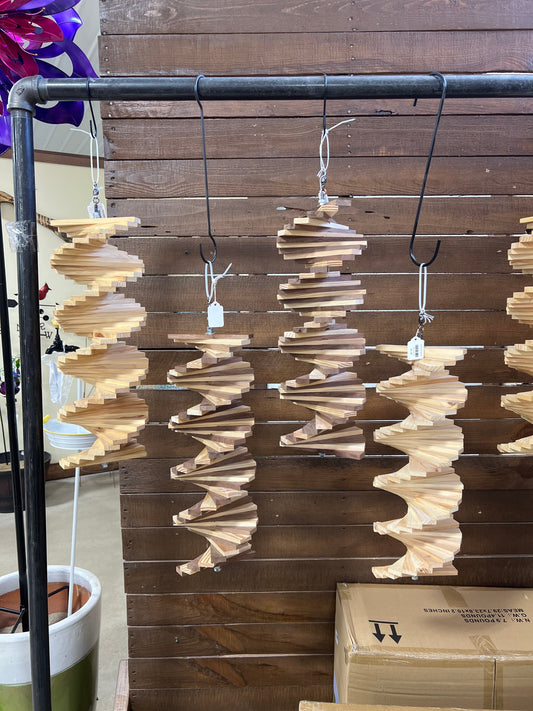 Artisanal Locally Handmade Hanging Wood Wind Spinner