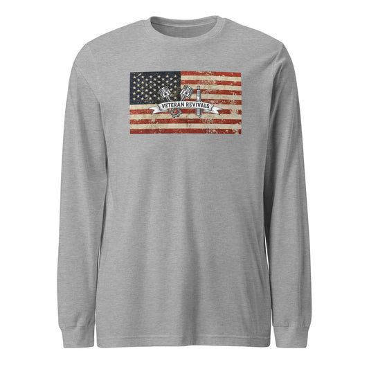 Weathered Stars and Stripes Long Sleeve Shirt